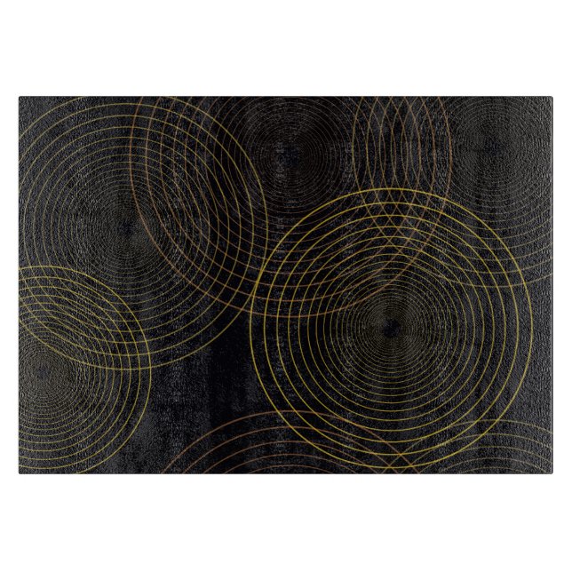 Einfache, moderne, coole, trendige, dünne Linienkr Schneidebrett (Vorderseite)