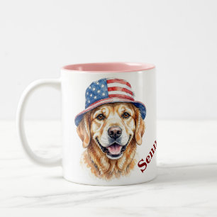 Einfache moderne coole Typografie Name Kaffee Mu f Zweifarbige Tasse