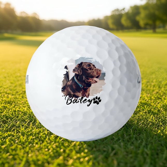 Einfache moderne Coole Typografie Name und Foto de Golfball (Von Creator hochgeladen)