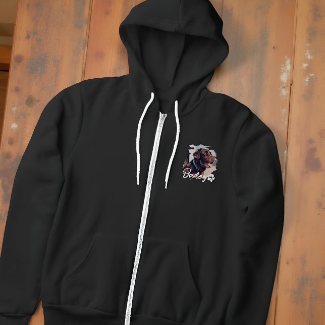 Einfache moderne Coole Typografie Name und Foto de Hoodie (Von Creator hochgeladen)