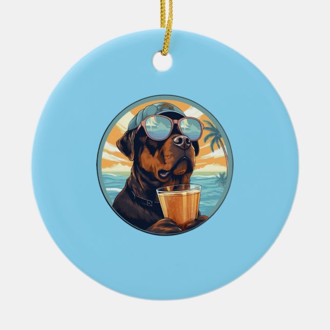 Einfache moderne Coole Typografie Name und Foto de Keramik Ornament (Vorne)