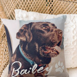 Einfache moderne Coole Typografie Name und Foto de Kissen<br><div class="desc">Dieses einfache und moderne Design besteht aus einer modernen,  einfachen,  spielerischen Schrift-Typografie. Fügen Sie ein benutzerdefiniertes Foto für Begleiter hinzu.</div>