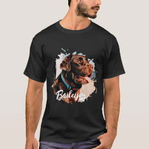 Einfache moderne Coole Typografie Name und Foto de T-Shirt