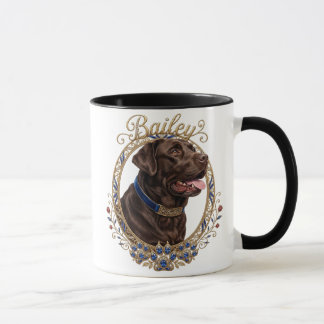 Einfache moderne coole Typografie Name und Foto de Tasse