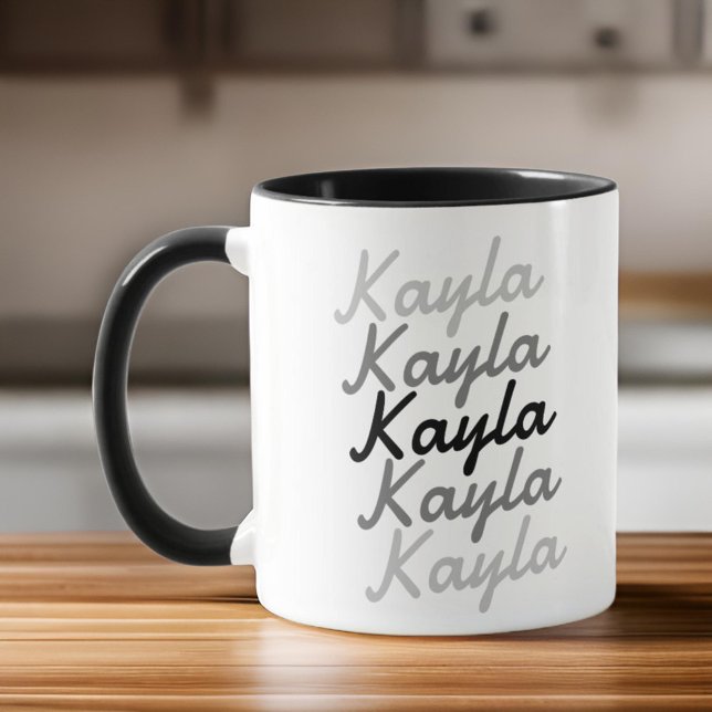 Einfache moderne Coole Typografie Tasse (Von Creator hochgeladen)