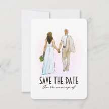 Einfache, moderne Couple-Save the Date-Karte