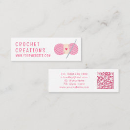 Einfache moderne Crochet QR Code Croching Mini Visitenkarte