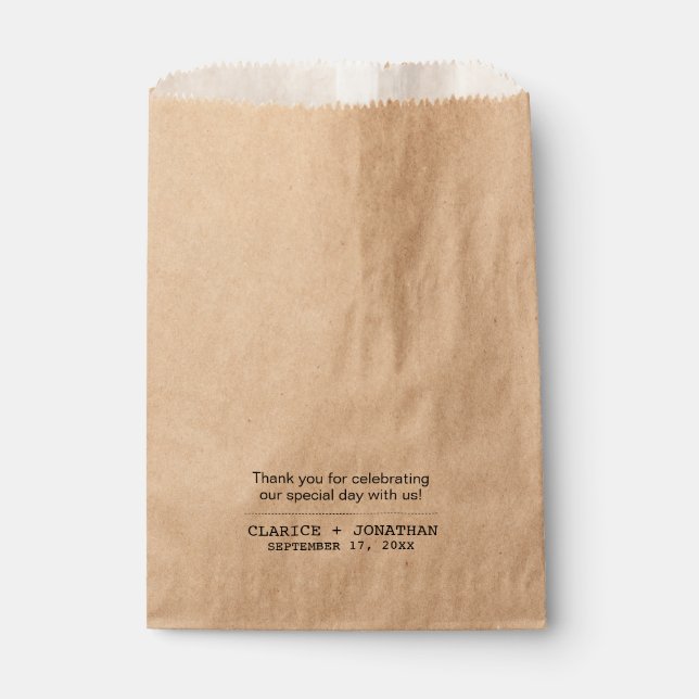 Einfache moderne Dankeschön an Personalisierte Hoc Geschenktütchen (Vorderseite)