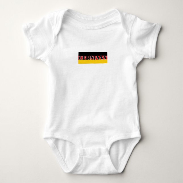 Einfache Moderne Deutsche Flagge Souvenir Baby Strampler (Vorderseite)