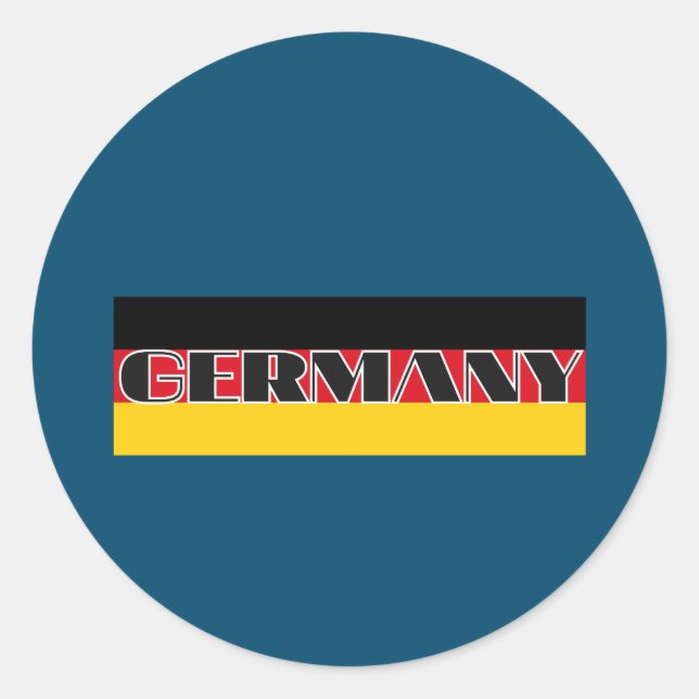 Einfache Moderne Deutsche Flagge Souvenir Runder Aufkleber (Vorderseite)