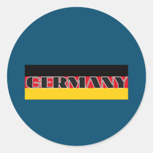 Einfache Moderne Deutsche Flagge Souvenir Runder Aufkleber