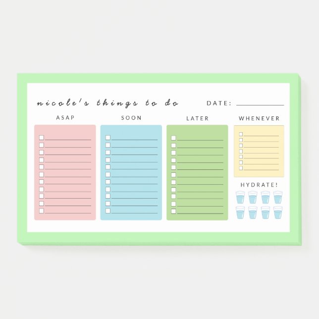 Einfache moderne Dinge zu tun Post-it Klebezettel (Vorderseite)