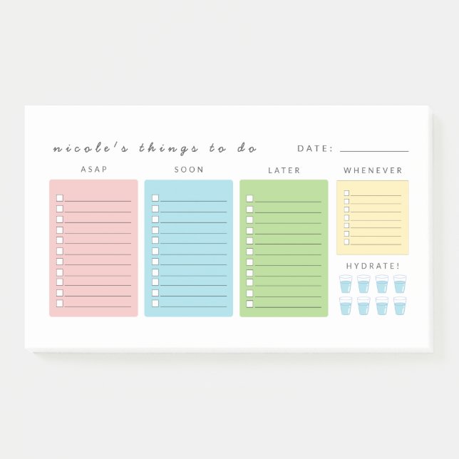 Einfache moderne Dinge zu tun Post-it Klebezettel (Vorderseite)