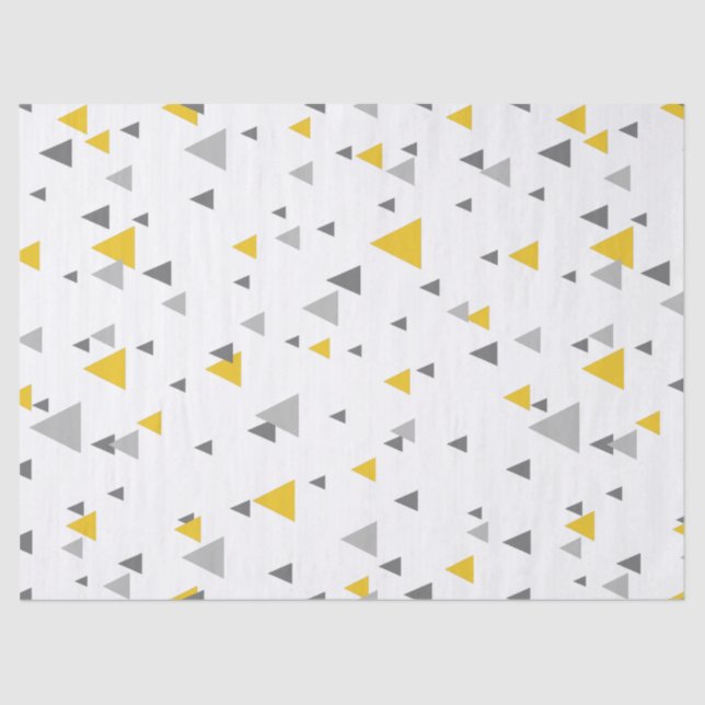 Einfache moderne Dreiecke-Muster Seidenpapier (Vorderseite)