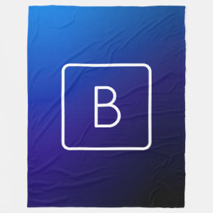 Einfache moderne dunkle blaue Ombre Gradient & Mon Fleecedecke