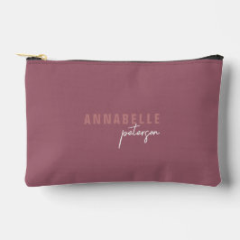 Einfache moderne Dusty-Rose Minimal-Skript benutze Zubehörtasche