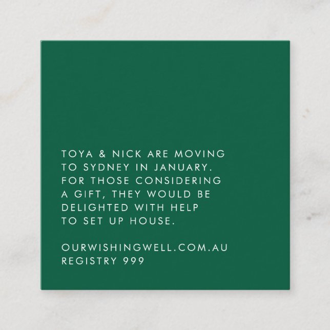 Einfache moderne Einschließkarte Begleitkarte (Vorderseite)