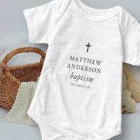 Einfache moderne Elegant Cross Baby Taufe