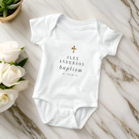 Einfache moderne Elegant Cross Baby Taufe