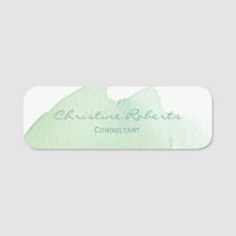 Einfache moderne Elegant Green Blue Watercolor Namensschild