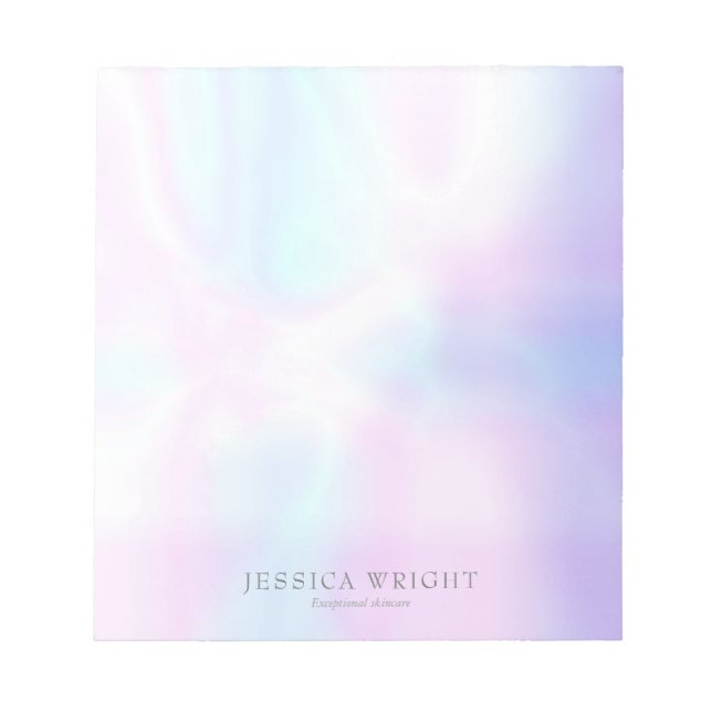 Einfache moderne Elegant Iridescent Notizblock (Vorderseite)