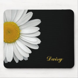 Einfache moderne elegante Daisy-Blume mit Namen Mousepad