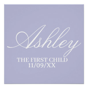 EINFACHE MODERNE ELEGANTE FAMILIEN-BABY-NAME POSTER