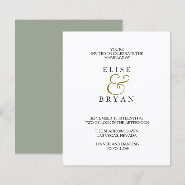 Einfache moderne elegante Hochzeitsreise zu günsti (Vorne/Hinten)