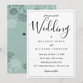 Einfache moderne, elegante Kalligrafie-Skripte Hoc Einladung