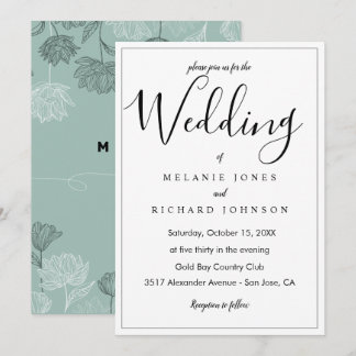 Einfache moderne, elegante Kalligrafie-Skripte Hoc Einladung