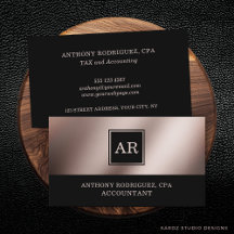 Einfache, moderne, elegante Monogram Accountant