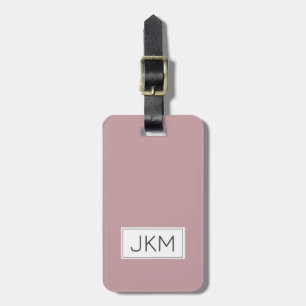 Einfache moderne Elegante Reisende mit Monogramm N Gepäckanhänger