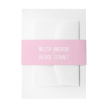 Einfache moderne elegante rosa Hochzeit
