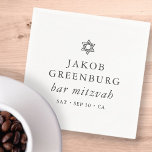 Einfache Moderne Elegante Star von David Bar Mitzv Serviette<br><div class="desc">Design besteht aus Sans Serif Typografie und spielerischer,  kursiver Schrift Typografie auf einem einfachen Hintergrund. Abrufbar unter: http://www.zazzle.com/store/selectpartysupplies</div>