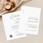 Einfache moderne Eleganz in einem QR-Code Hochzeit Einladung<br><div class="desc">Sie suchen eine einfache und moderne Hochzeitseinladung, die alle bewundern wird? Sehen Sie sich nur diese elegante Ganze in einer Einladung mit QR-Code an. Mit minimalistischem Schwarz-Weiß-Design und einer angesagten Kalligraphie-Schrift bietet diese Einladung die perfekte Mischung aus klassischen und modernen Elementen. Und mit der Einführung eines QR-Codes und einer Website-UAWG...</div>