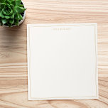 Einfache, moderne Elfenbeingold-Monogramm Notizblock<br><div class="desc">Erstellen Sie Ihr eigenes personalisiertes Notizblock für Monogramm mit einfacher moderner Typografie und minimalistischen zwei Randlinien in Elfenbein- und Goldfarbe.</div>