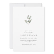 Einfache moderne Eukalyptus-Hochzeit