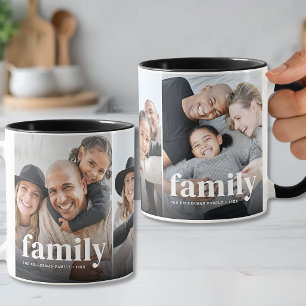 Einfache moderne Familie 3 Foto Tasse