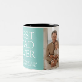 Einfache moderne Familienzüchter Tagesname Foto Zweifarbige Tasse