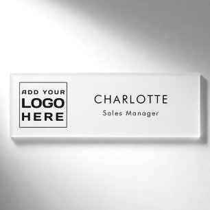 Einfache, moderne Firmenlogos - Mitarbeiter indivi Namenschild