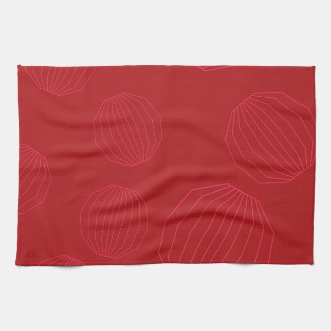 Einfache, moderne, fließende Weihnachtsschmuck Geschirrtuch (Horizontal)
