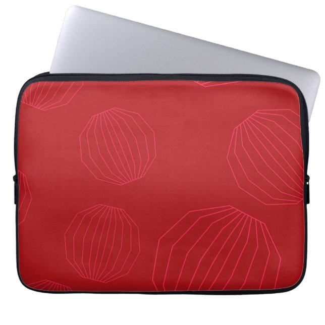 Einfache, moderne, fließende Weihnachtsschmuck Laptopschutzhülle (Vorderseite)