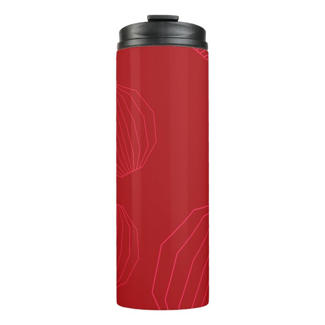 Einfache, moderne, fließende Weihnachtsschmuck Thermosbecher (Vorderseite)