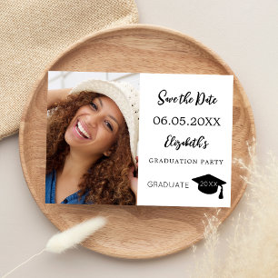 Einfache moderne Foto-Abschlussfeier Save The Date
