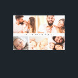 Einfache moderne Foto-Collage Leinwanddruck<br><div class="desc">Erschaffen Sie eine herzliche Anzeige von Erinnerungen aus der Familie mit dieser einfachen, modernen Foto Collage Custom Wrapped Leinwand. Dieses geräumige und moderne Design, in dem Sie Ihre Fotos aus der Familie vorstellen, fügt jedem Zimmer eine persönliche Touch hinzu. Das Collage Layout erlaubt es Ihnen, mehrere hochgeschätzte Momente zu markieren...</div>