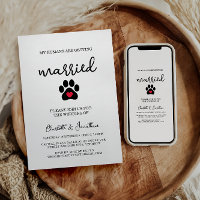 Einfache moderne Foto Dog Lover Pet Wedding