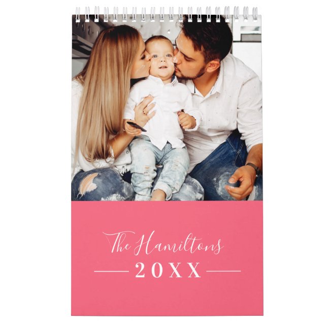 Einfache moderne Foto-Familie 2022 Kalender (Titelbild)
