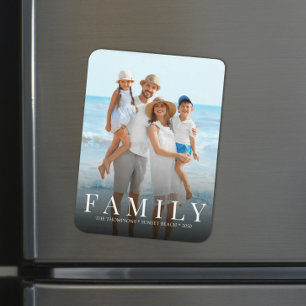 Einfache moderne Foto-Familie Minimalist Custom Magnet
