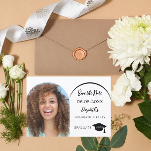 Einfache moderne Foto Graduierungspartei Save The Date