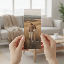 Einfache moderne Foto-Hochzeit - Termin vormerken Save The Date